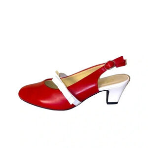 SOFTWARES by Beacons | Women's Slingback Bowknot Mid Kitten Heel Size 6.5M